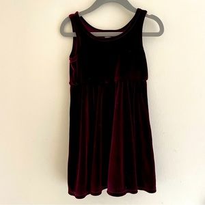 Toddler Velvet Burgundy Dress